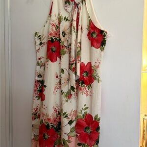 Vince Camuto Cream Floral Backless Dress